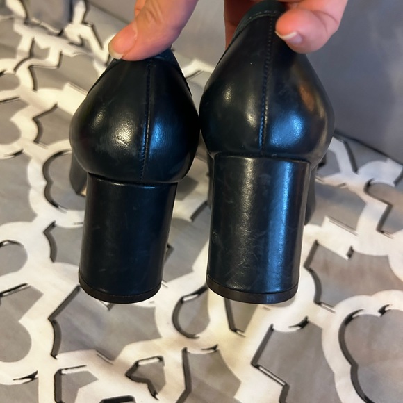 NWOB Cole Haan stacked heel loafers with an almond toe in teal sz 7.5 - Picture 2 of 5